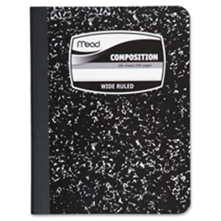 DDI 941587 Mead Marbled Wide Ruled Composition Book - 14 Count  100 Sheets  Black Case Of 14